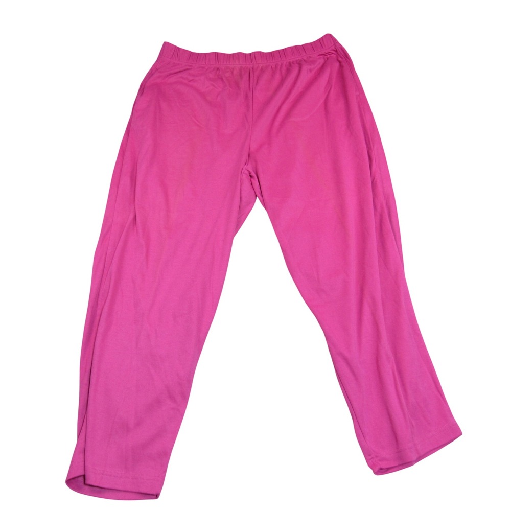 Bridge‎ Gate Womens 2X Pink Knit Elastic Waist Casual Pants Side Pockets